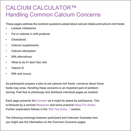 Common Calcium Concerns